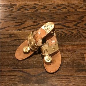 Gold Jack Rogers Wedges